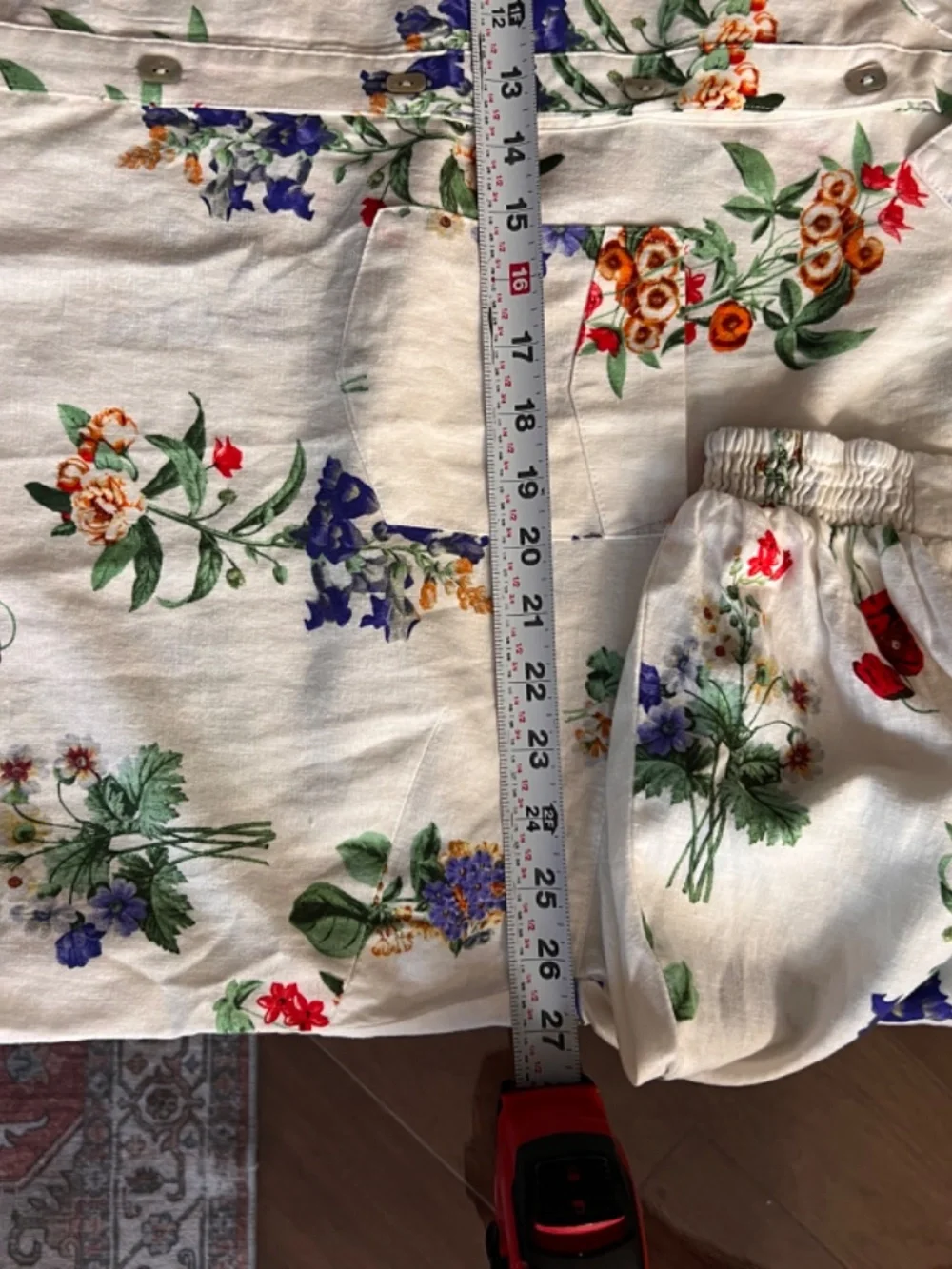 Ali Miles FloralPrint Point Collar Elbow Baloon Sleeve Button down Plus Size 2X - Picture 11 of 12